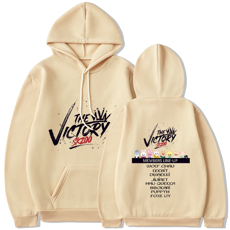 

Худи Kpop для мужчин и женщин, креативная кавайная спортивная одежда STRAYKIDS с принтом VICTOR, пуловер для взрослых, модная повседневная одежда для ...