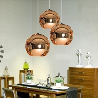 glass globe pendant lights copper glass mirror ball hanging lamp kitchen modern lighting fixtures hanging light