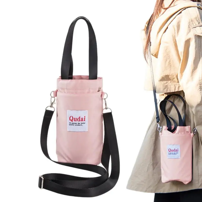 

Portable Water Bottle Carry Bag With Strap Crossbody Water Bottle Sling Bag For Fishing Backpacking Cycling Camping Walking