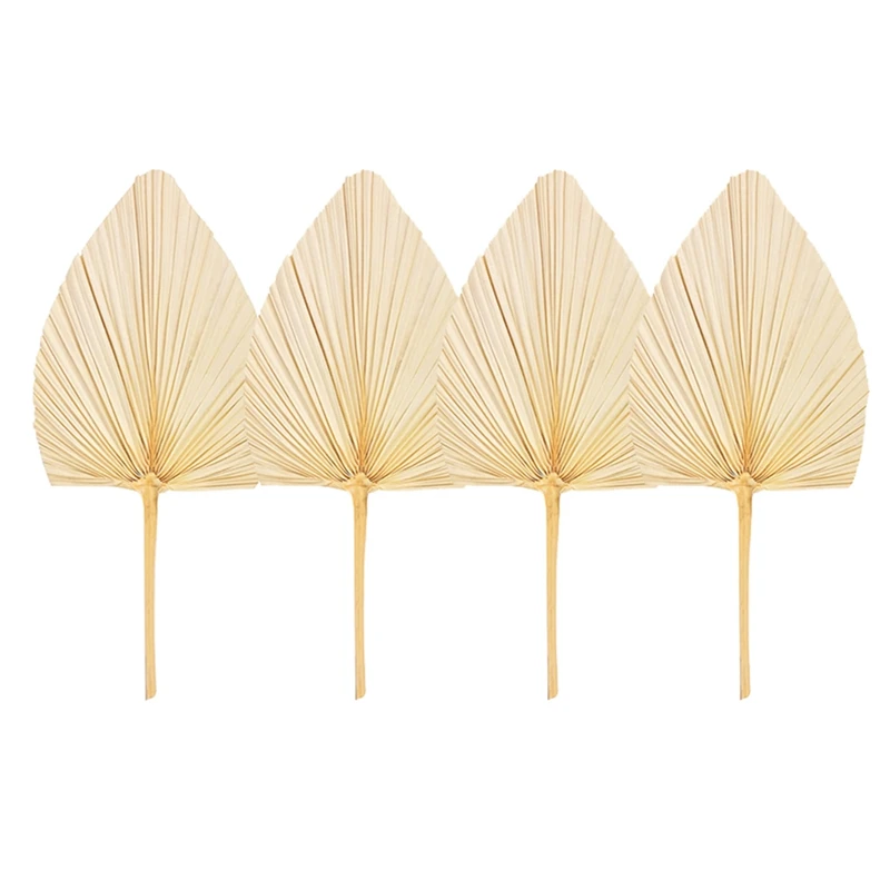 

New 4Pcs Dried Palm Leaves Dried Palm Fans Boho Dried Palm Spears Artificial Plants Palm Leaves Tropical Palm Leaves