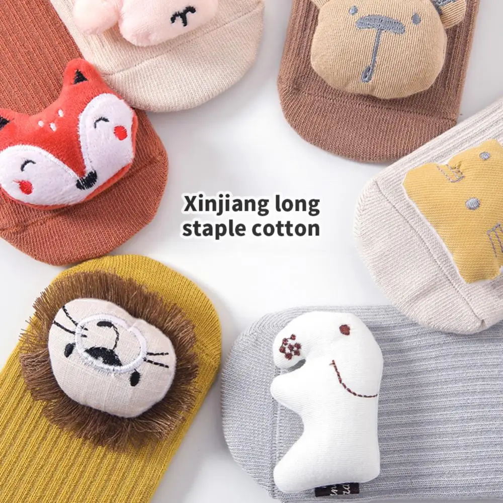 

2~5PCS Breathable Non-slip Baby Socks Cartoon Floor Sock Sock Infant Short Socks Cute Childrens Socks Doll Sock