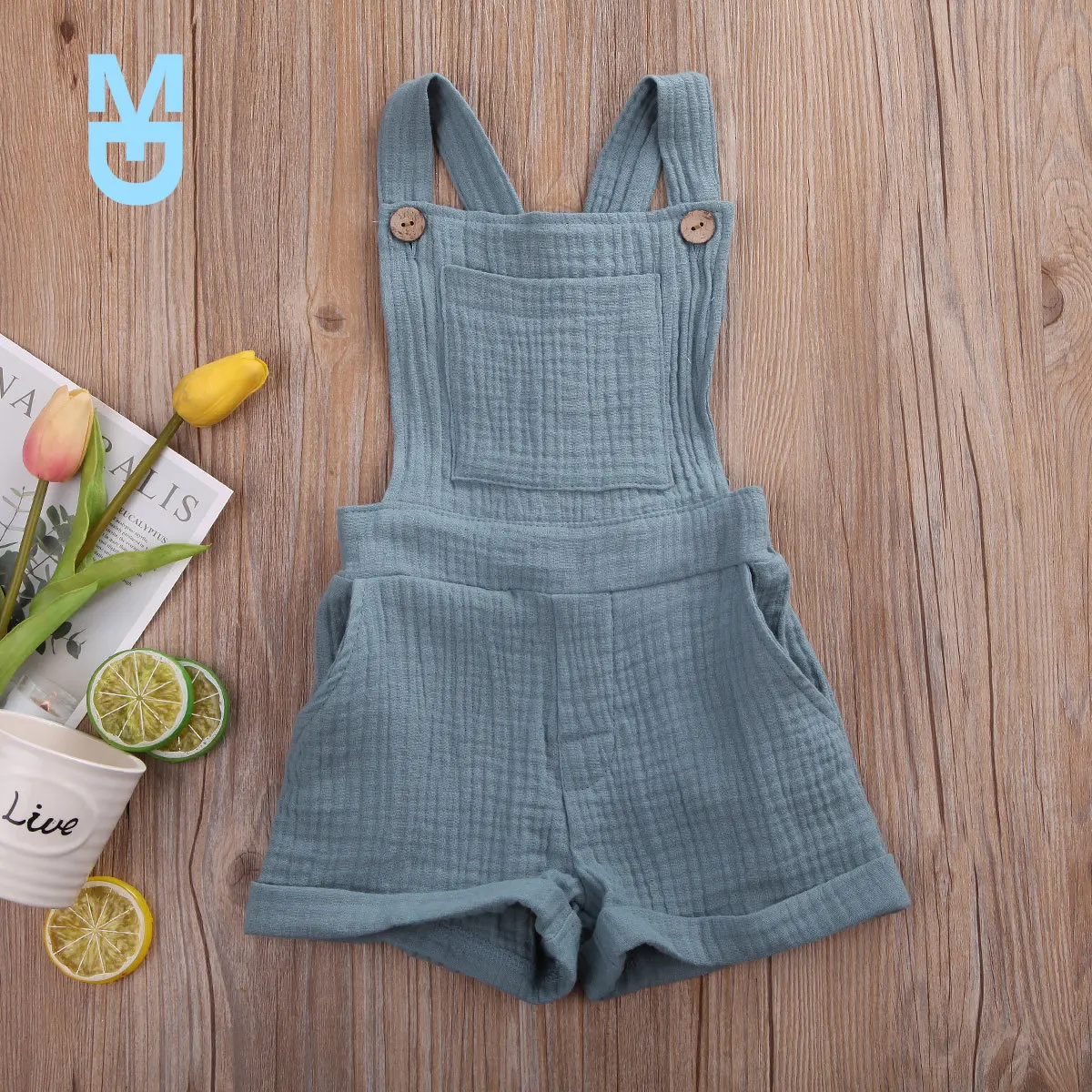 

New Infant Baby Toddler Bib Romper Unisex Boys Girls Bib Overall Solid Color Suspender Pants 6M-5Y