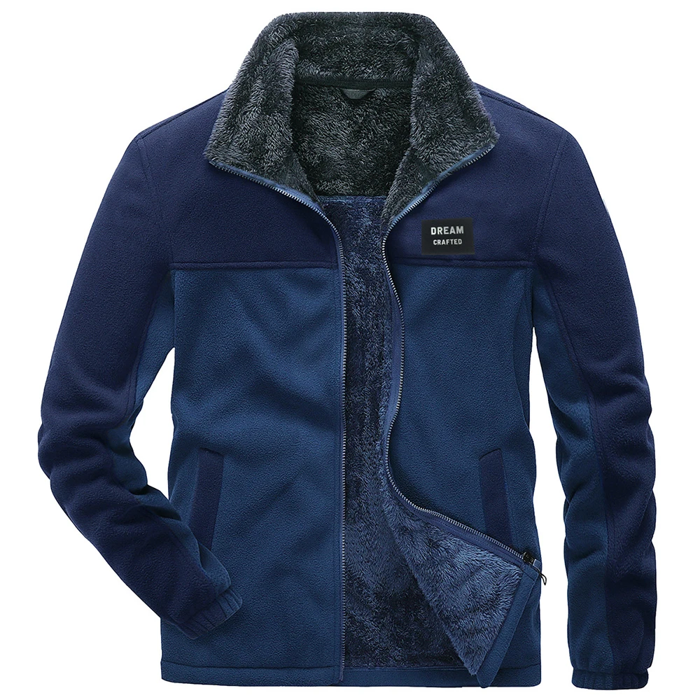 

KOODAO Winter Jackets Padded Fleece Fashion Casuals Outdoor Clothing Cotton Coat,Black/Grey/Blue