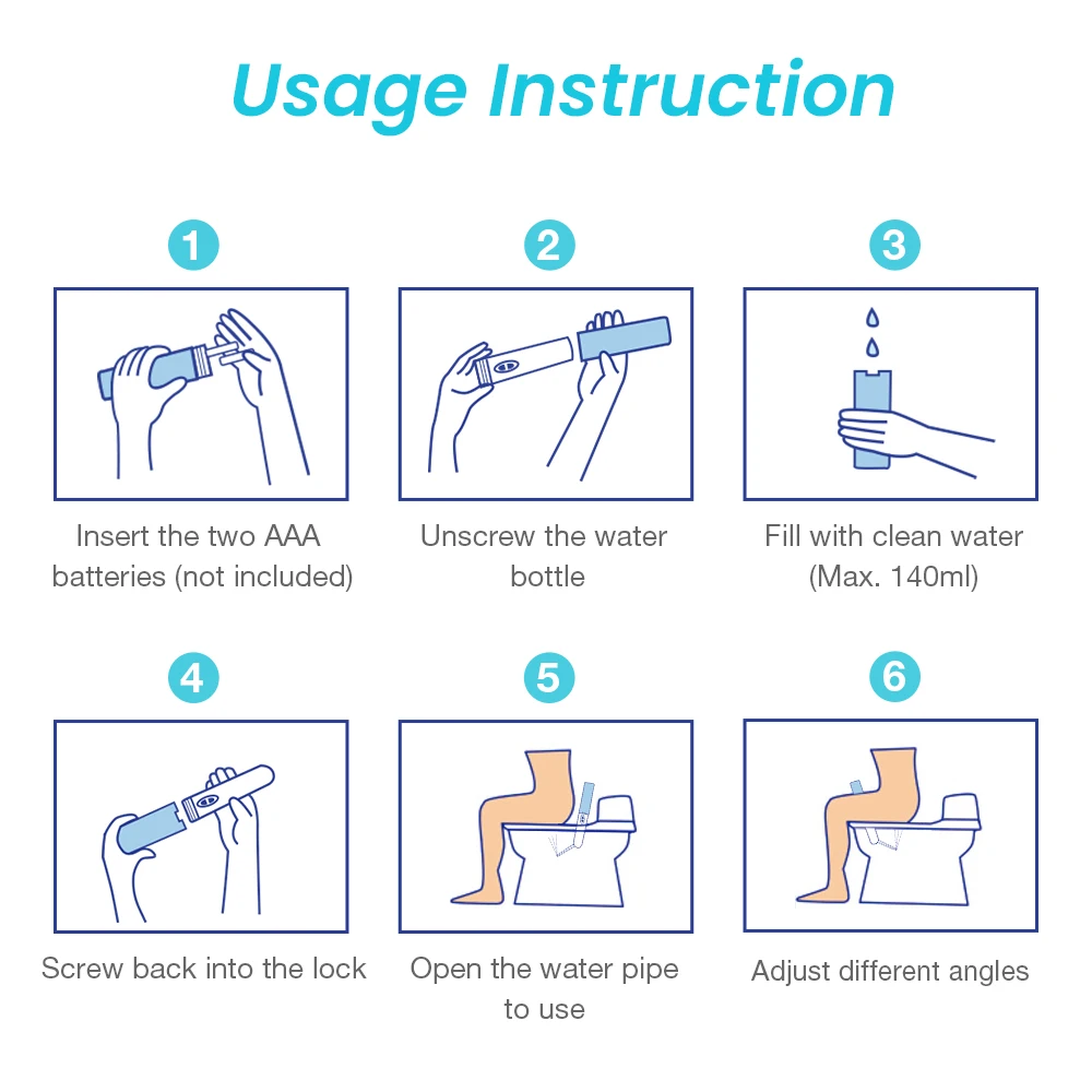 Ручная опрыскиватель для биде беременных портативная длинная насадка точный