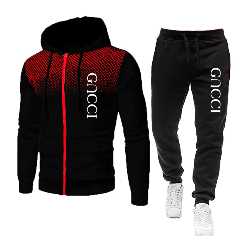 

Мужской спортивный костюм из двух предметов, толстовка на молнии и штаны