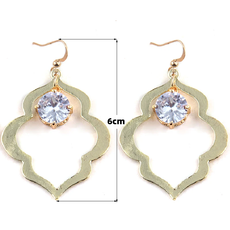 RH Модные украшения Кристальный и металлический капли подвесные серьги Ювелирные изделия для свадьбы Подарки на вечеринку.