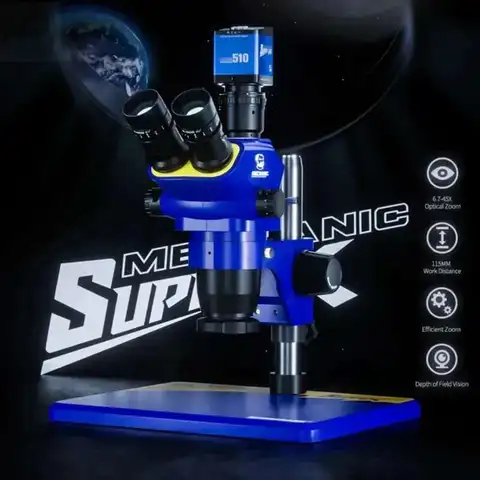 Крупногабаритный оптический микроскоп Mechanic с широкоугольным окуляром, окуляром PL10X/22 мм