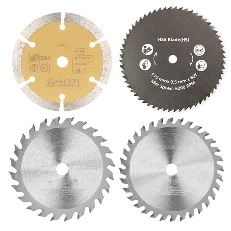 

115X10mm Plastic Cutting Blade Circular Saw Blade 4 Pcs