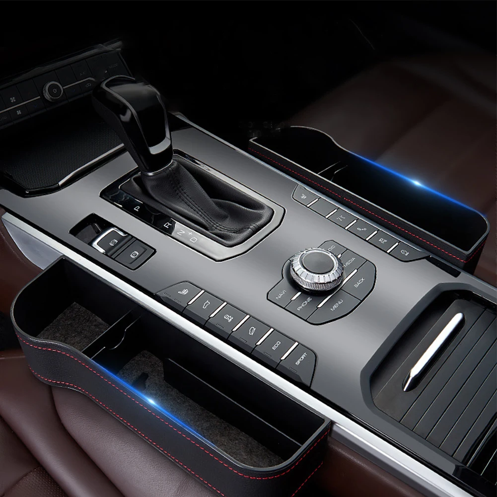 

Car Organizer Gap Storage Box Multifunctional Car Accessory Card Phone Holder Leather Car Cup Holder Universal Auto Parts Left