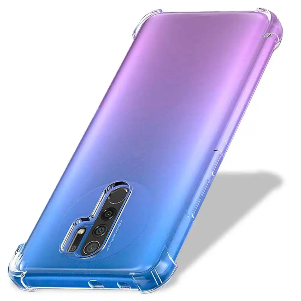 Прозрачный чехол из ТПУ для Xiaomi Redmi 9 противоударный усиленные края Мягкий
