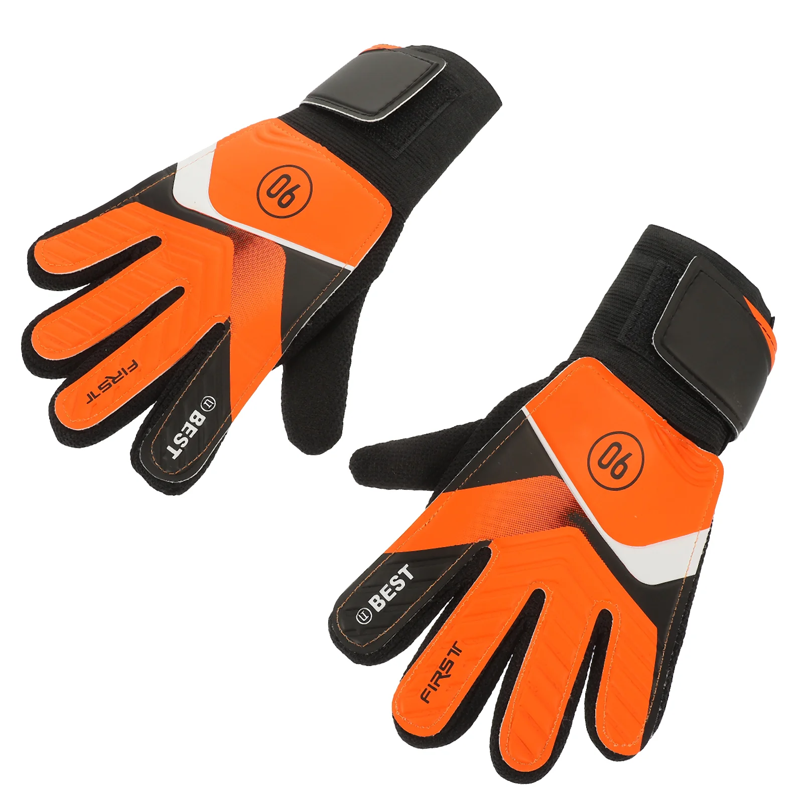

1 Pair of PU Goalkeeper Gloves Anti-slide Training Gloves Soccer Match Supply