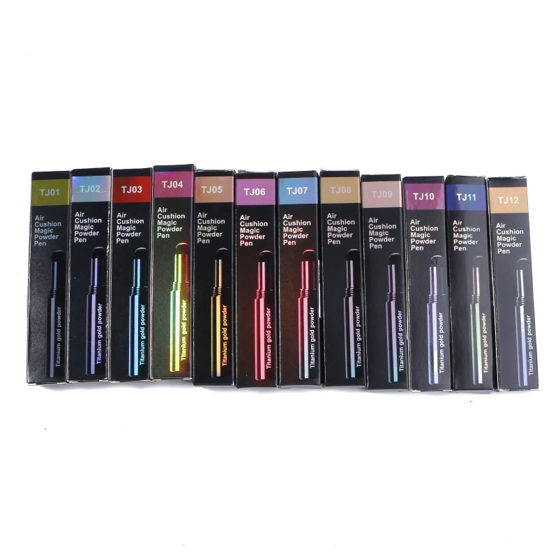 

95AB Air Cushion Magic Powder Pen Glitter Chameleon Pigment Epoxy Resin Casting Materials for DIY Resin Molds Nail Art Design