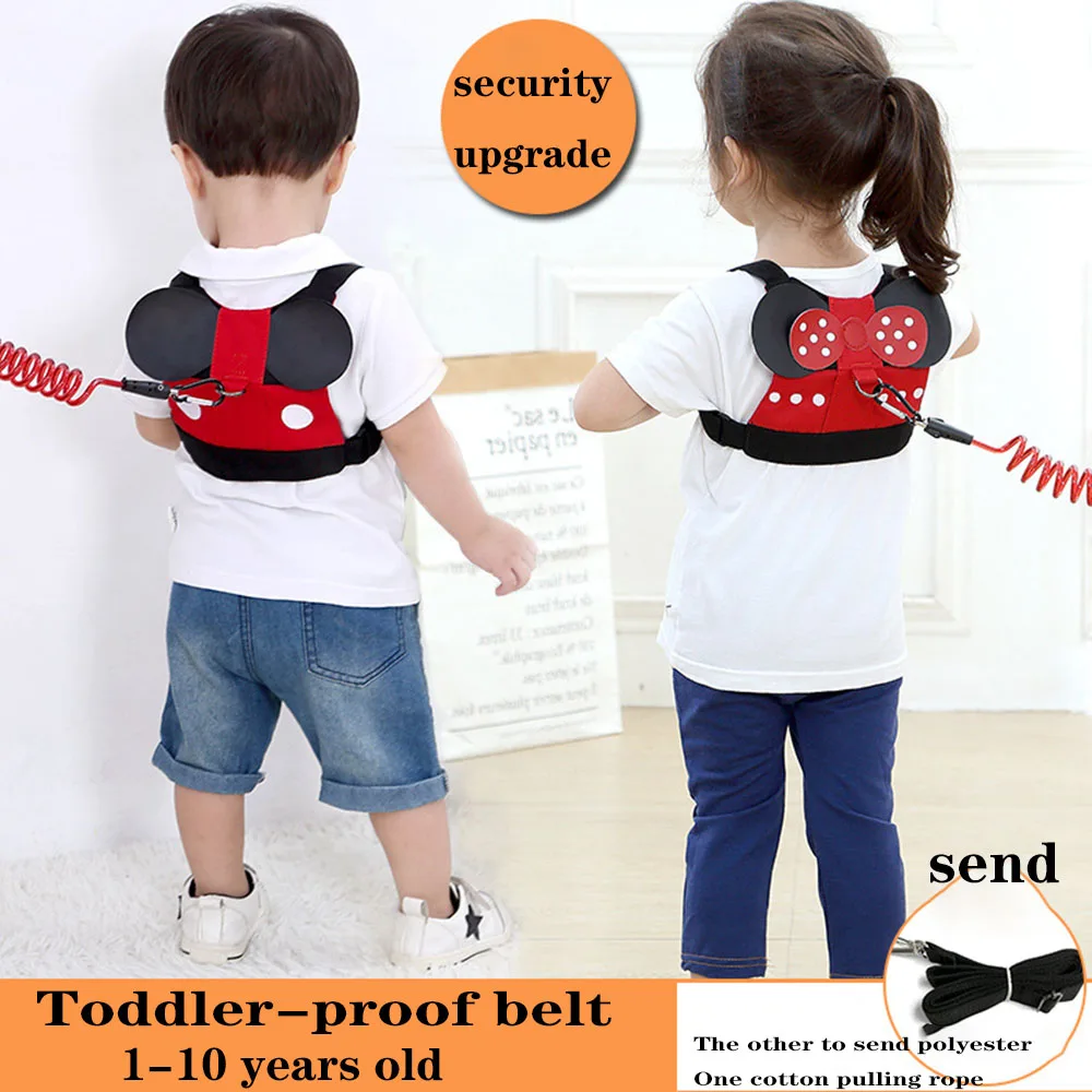 Baby and child telescopic lost prevention with traction rope dual-use baby learning to walk safety children lost prevention