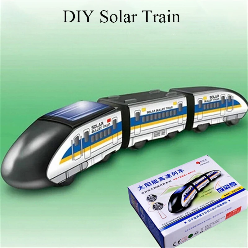 Newest Creative Solar High Speed Train Model DIY Educational Science Students Equipment Self-assembled Kids Novelty & Gag Toys