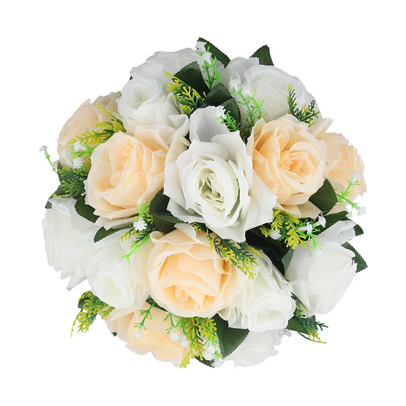 Искусственные цветы пластиковые розы искусственный цветочный букет украшение