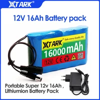 super 12v 16000mah capacity dc 12 6v 16ah portable rechargeable li ion battery cctv camera monitor charge