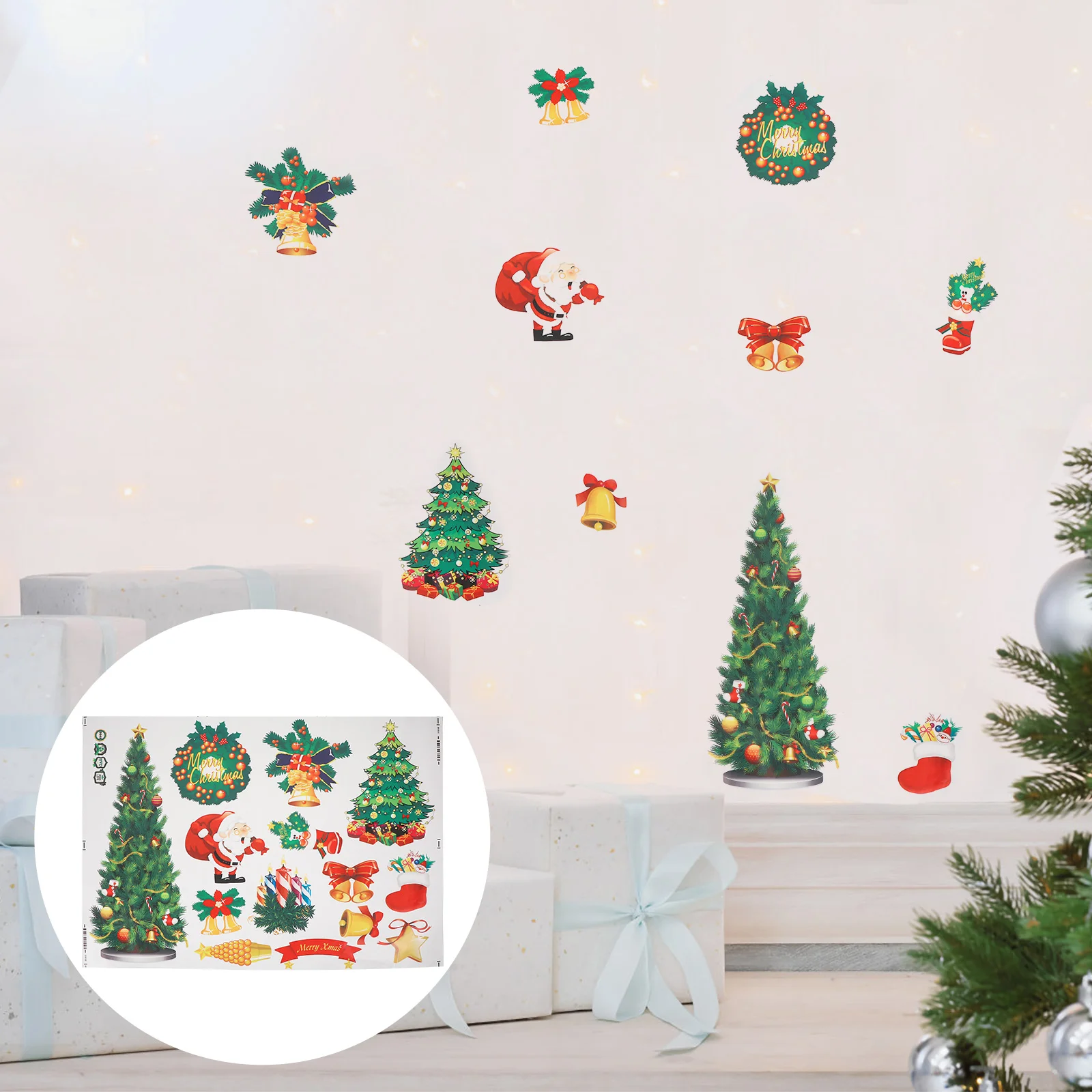 

Christmas Fridge Magnets Home Décor Window Clings Decorate Fridge Stickers Self-adhesive Sticker Pvc Wall Sticker Home decor