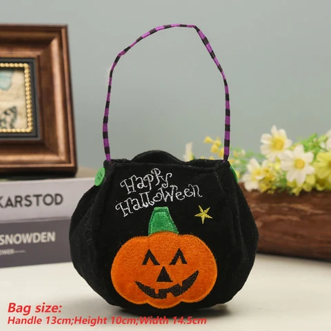 Милая Портативная сумка в виде тыквы на Хэллоуин, Детская сумка для конфет с трюком или подарком на Хэллоуин, сумка через плечо
