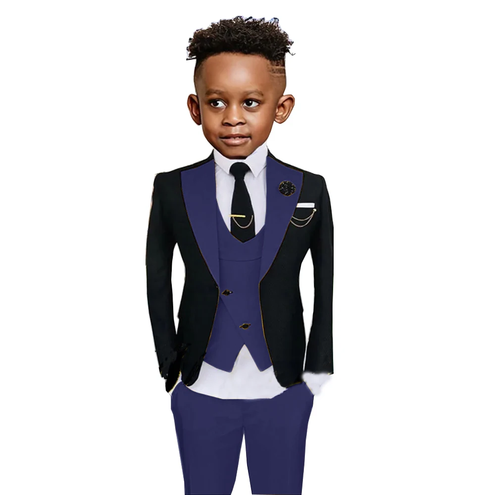 Красивый костюм для мальчиков из трех предметов детей от 2 до 16 лет свадебный
