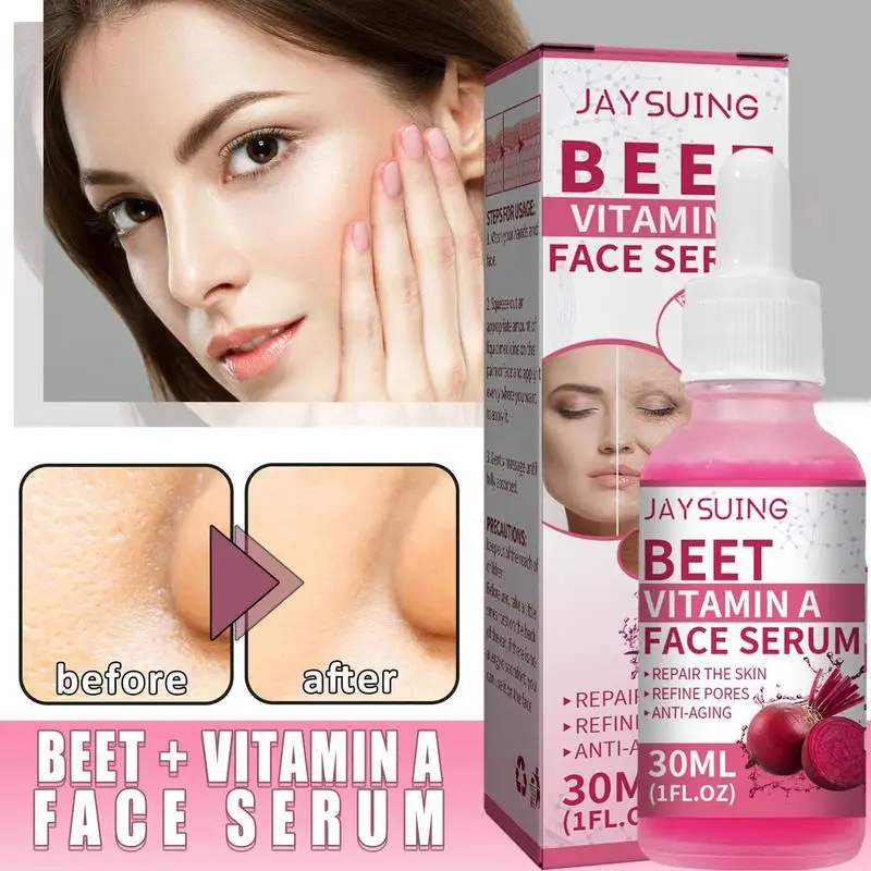 

30ml Facial Essence Oil Beet Vitamin A Face Serum Firming Facial Skin Essence Moisturizing Oil Shrink Pores Essence Freshen Skin