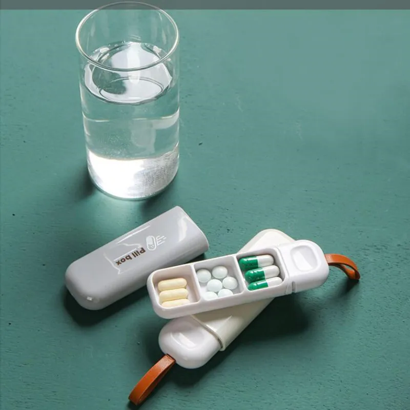

Portable Mini 3 Grids Dispenser Pill Box for Medicine Container Organizer Drug Dispenser Medicine Holder Tablet Storage