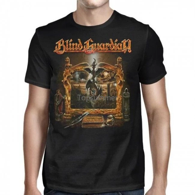 

100% Cotton Fashion T Shirts Hot Cheap Blind Guardian Imaginations Doorway Men T Shirt