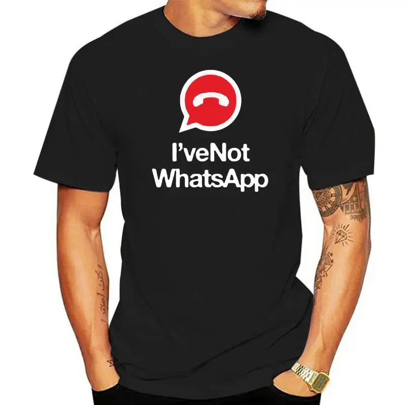

100% Cotton O-neck Custom Printed Tshirt Men T shirt ivenot whats app Women T-Shirt