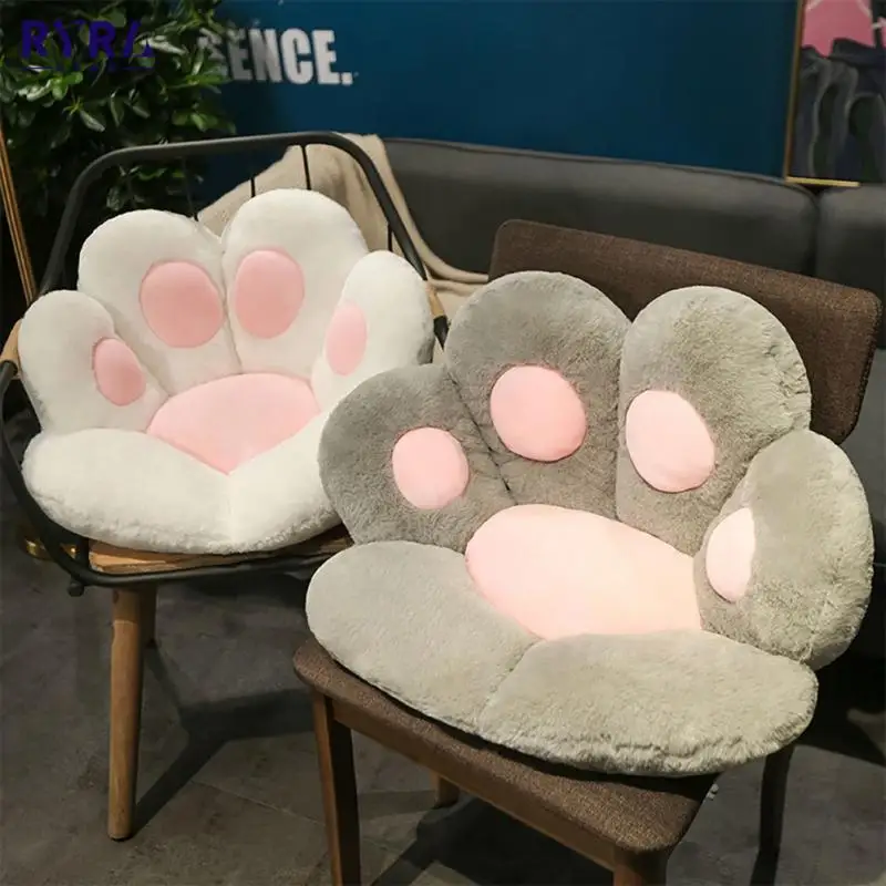 

Cat Paw Back Pillows Cute Plush Chair Cushion Animal Child Seat Cushion Sofa Mat Home Sofa Indoor Floor Winter Decor 70x60 Cm