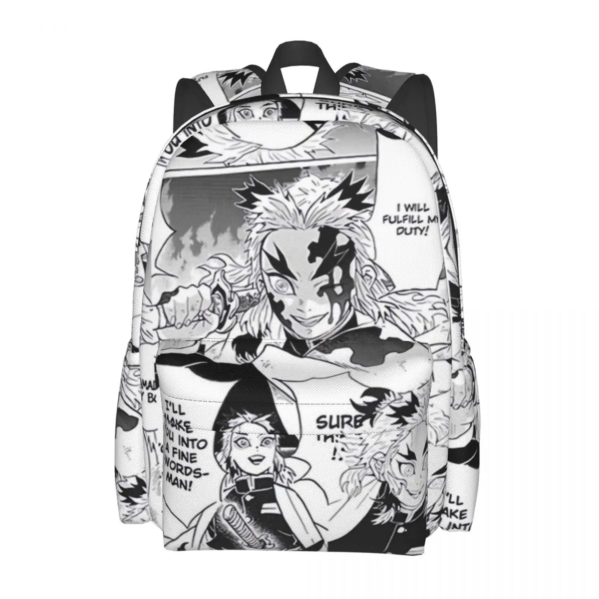 

Demon Slayer Rengoku Backpack Funny Anime Hiking Backpacks Student Novelty School Bags Custom Lightweight Rucksack