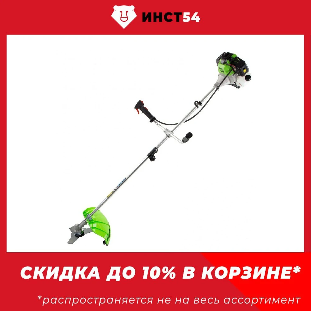 Триммер бензиновый Сибртех КС-2500Р, 43 см3, разъемная штанга, состоит из 2 частей, 962545