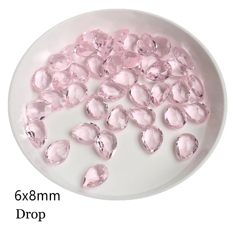 10-30pcs Crystal Pink Series Pointed Bottom Nail Art Rhinestones 30Pcs 3D Gem Stone Apply To DIY Manicure Accessory images - 6