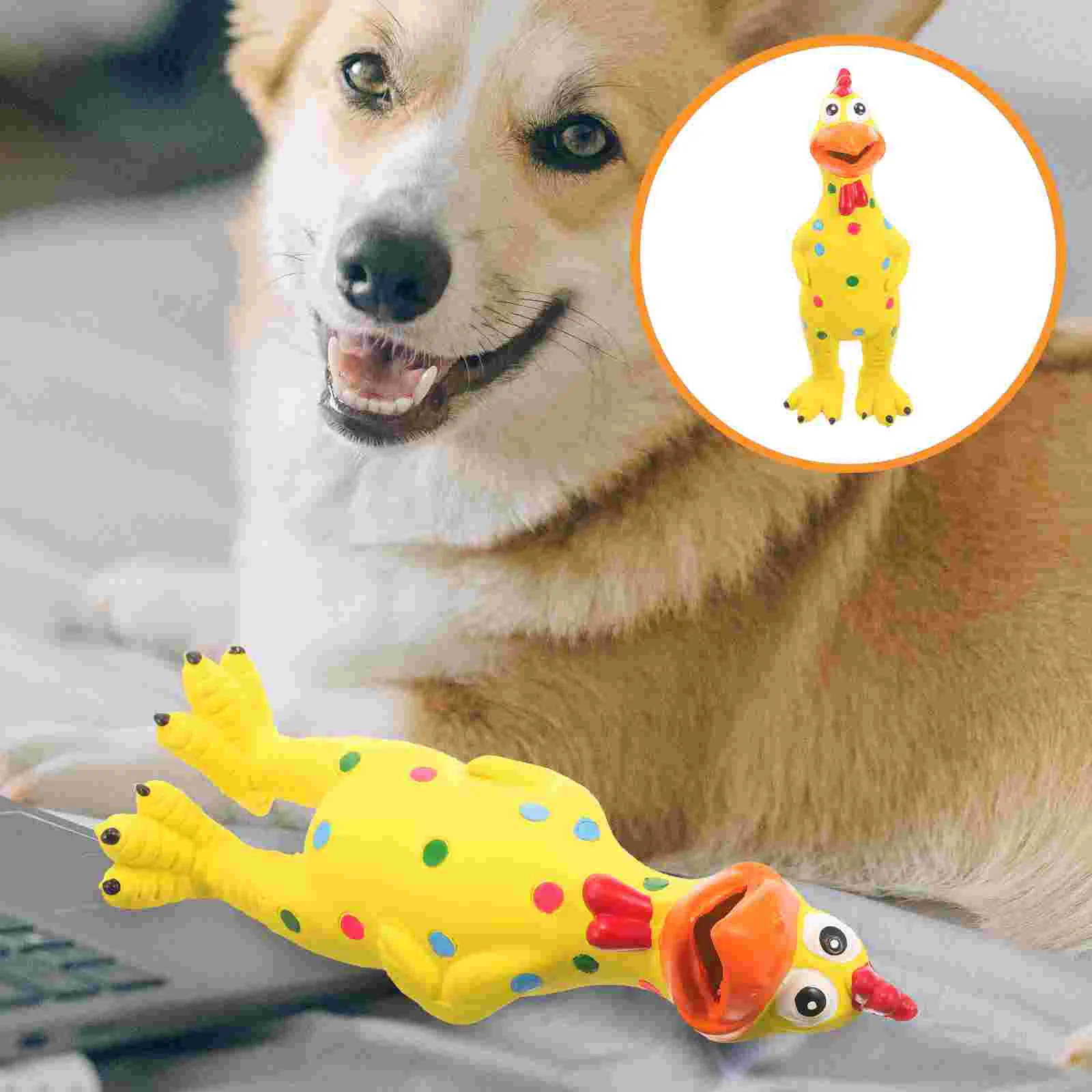 

Chicken Shape Dog Chew Toys Squeaky Dog Toy Dog Chew Toys Puppy Chewer Puppy Supply