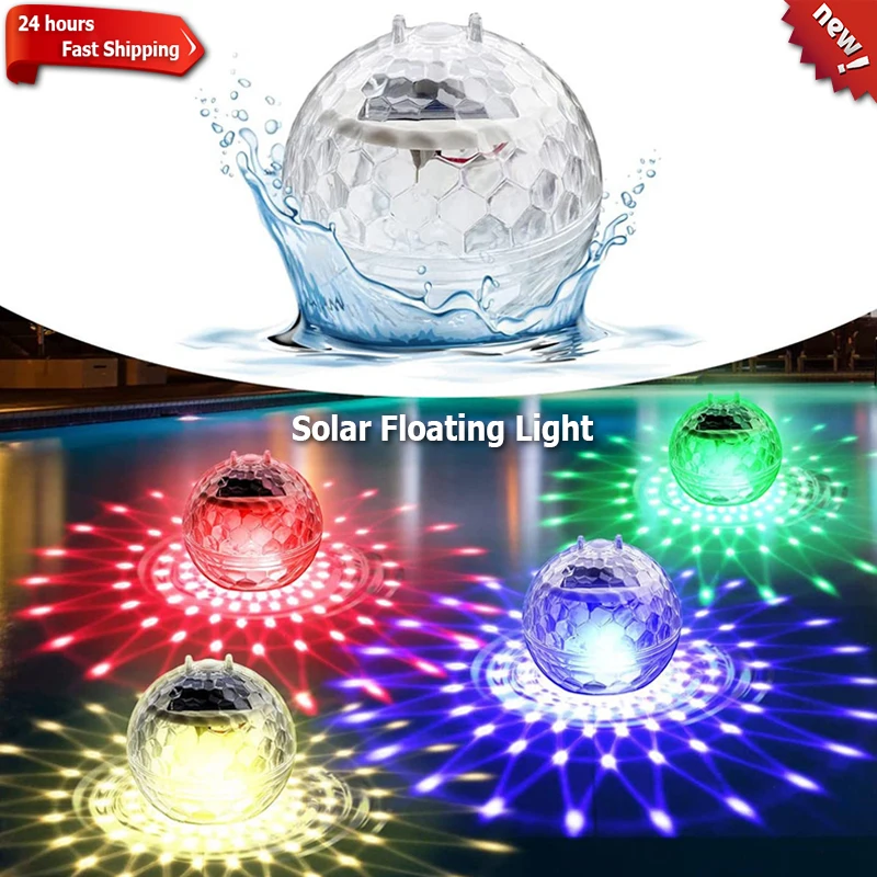 

Solar Floating Light Outdoor Waterproof Pool Lights LED Pond Garden Patio Inground Party Changing Night Decor Solar Ball Lamp