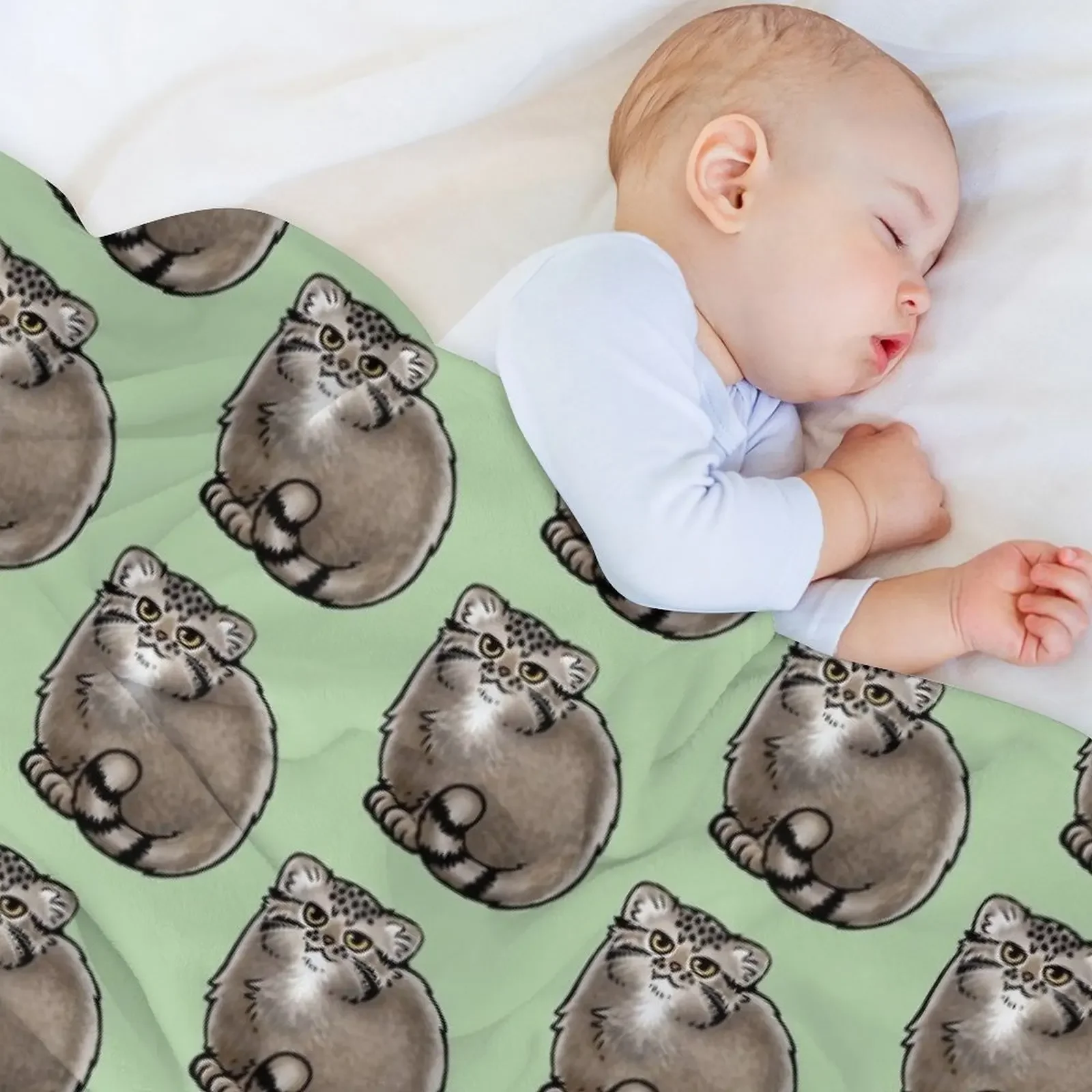 Одеяло Pallas's Cat / Manul для кошек Роскошный дизайнерский теплый зимний косплей