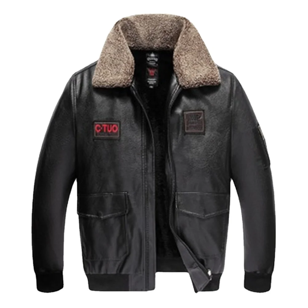 

Fur Collar Mens Jackets Faux Fleece Male Leather Jacket Slim Fit Coat Men Stand jaqueta PU Coats Biker Jackets Casual Motorcycle