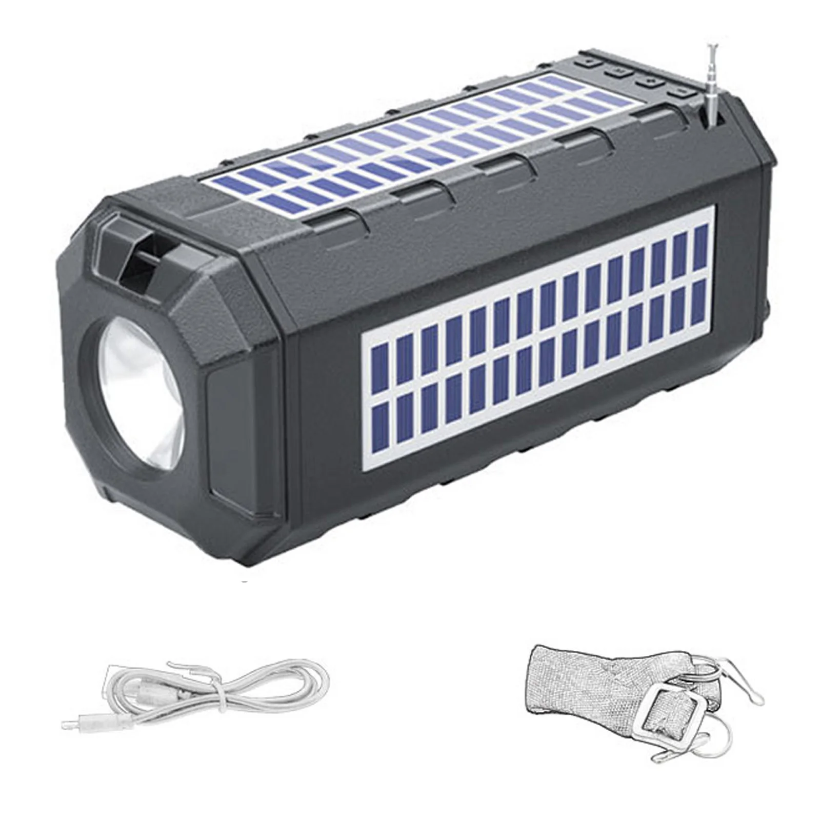 

Multifunctional Solar Radio Portable Power Bank AM FM Shortwave Radio For Survival USB Charger Flashlight Reading Lamp SOS Alarm