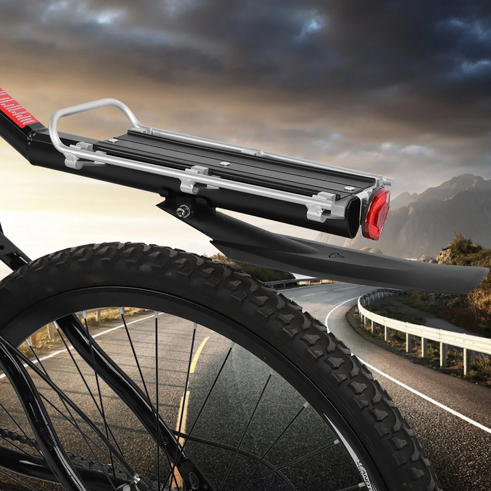 Задний багажник для велосипеда из алюминиевого сплава. Быстросъемный задний