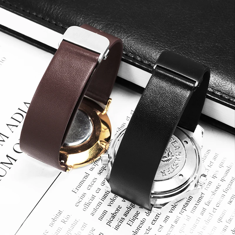 Leather Strap ADAPTS Honor 2 GT 2/3Pro Series Smart Sports Ultra-thin Cowhide Watchband 20/22mm
