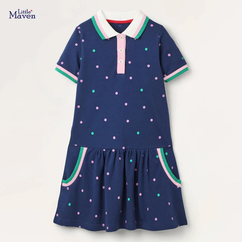 

Summer Girls Dress Vestidos Longue De Verano Robe Casual Vintage Fille Kids Bow Children Floral Strawberry Flower Polka Dot