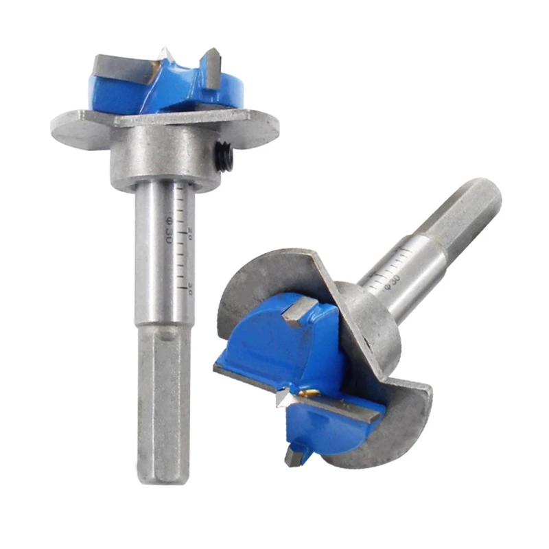 

15/20/25/30/35mm Forstner Bit Set Adjustable Positioning Drill Sets with Hexagonal Handle Hole Drilling Sets