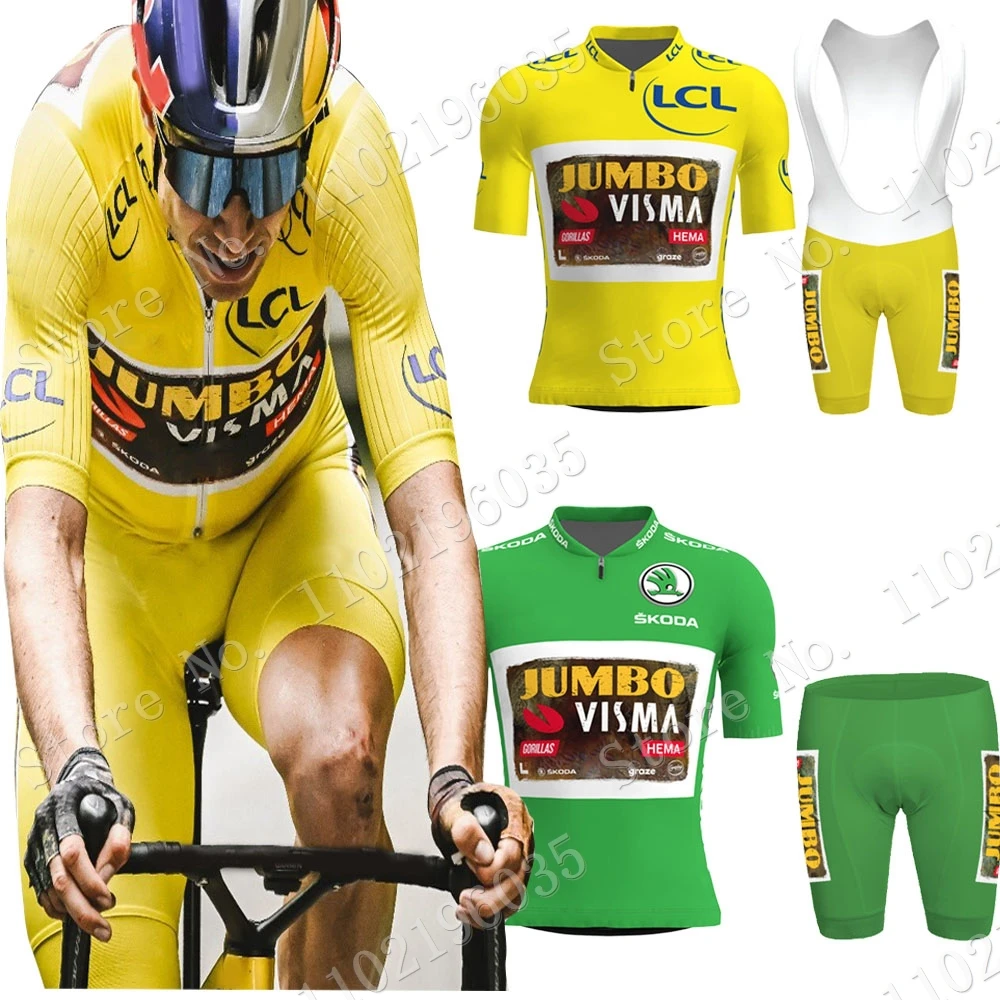 

Jumbo Visma Team 2022 Cycling Jersey Set Mens Tour Clothing Road Bike Shirts MTB Pants Ropa Maillot