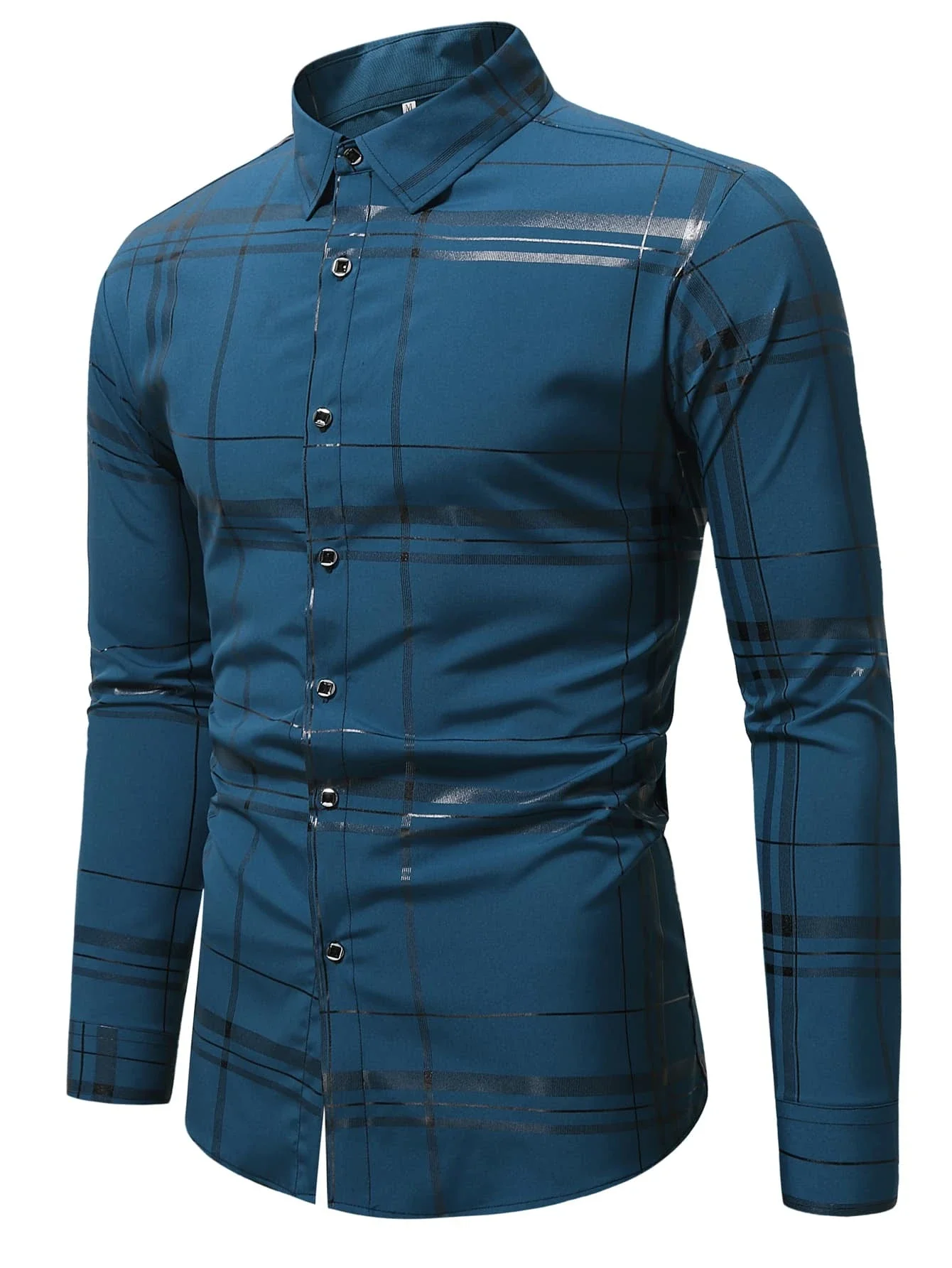 

Men Plaid Button Front Shirt