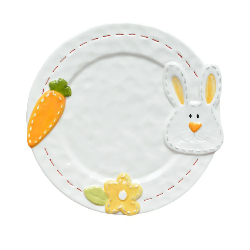 

Керамическая тарелка, керамическая посуда, тарелка с пасхальным Кроликом, тарелка для завтрака, Детская тарелка для вечерние, дома, отеля