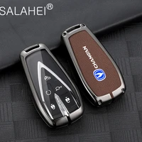 zinc alloy leather car remote key cover case holder shell for changan cs35 plus cs55plus cs75plus 2019 2020 keychain accessories