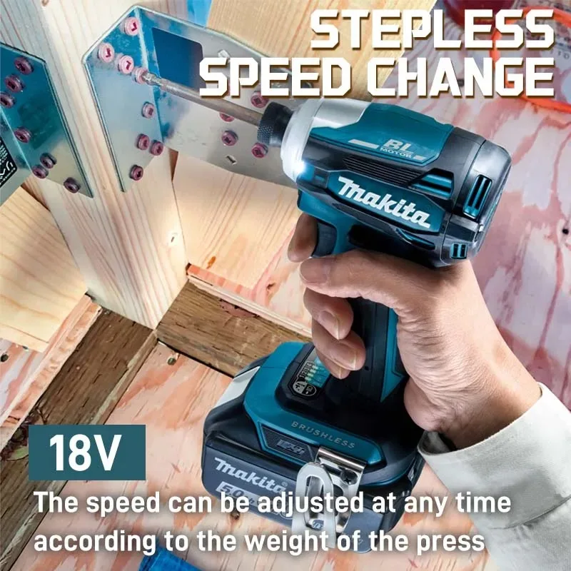 Аккумуляторная электрическая дрель Makita DTD172 с бесщеточным двигателем высокая