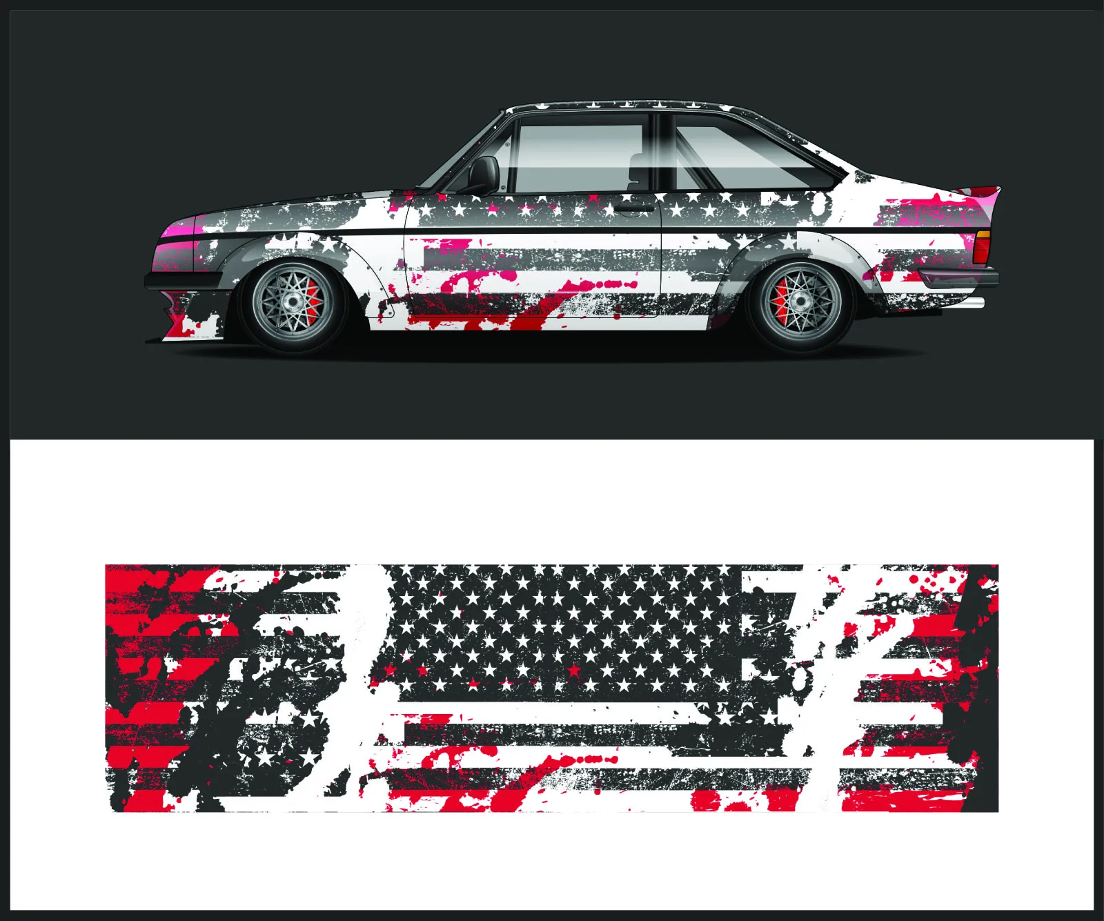 

Car USA Flag Vinyl Sticker for Universal Car Sticker for Univers on Left and Right Side Graphics Sticker Car Body Decoration
