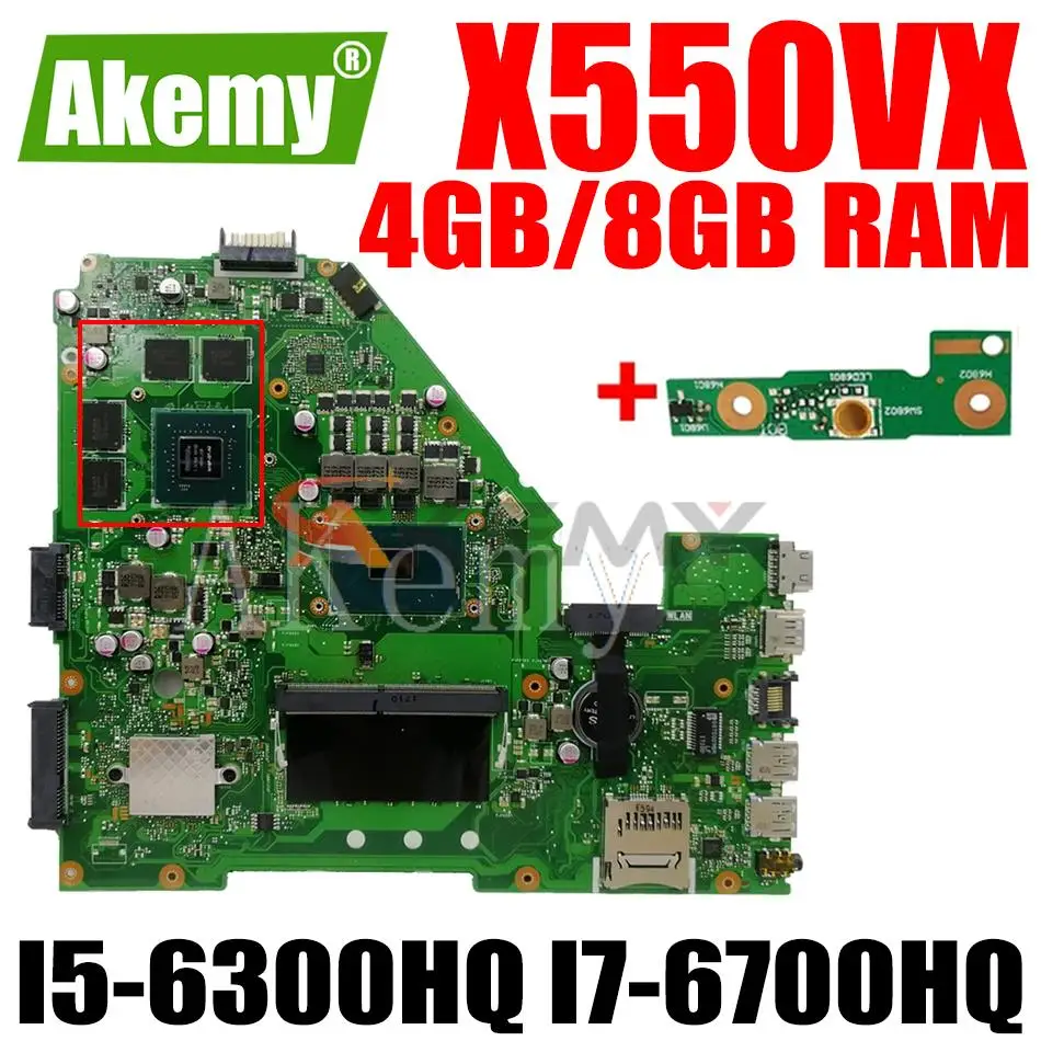   X550VX GT940M GTX950M GPU I5-6300HQ I7-6700HQ CPU 4  8  RAM  ASUS FZ50VX FH5900V X550VXK   