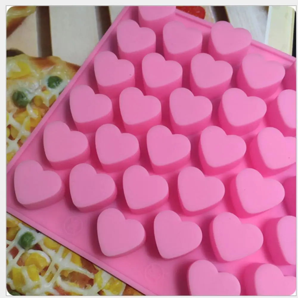 

55 cells Mini Ice Cream Mold Heart Silicone Ice Chunk Tray DIY Chocolate Fondant Mould 3D Pastry Jelly Cookies Baking Cake Mold