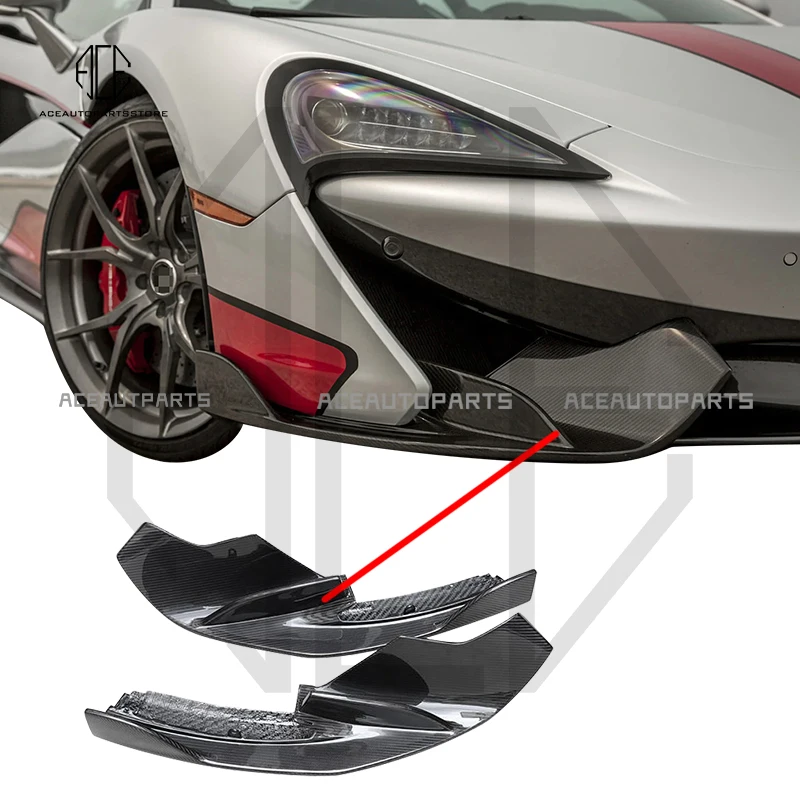 Сухое углеродное волокно передняя губа для McLaren 540 540C 570 570S ветровые ножи