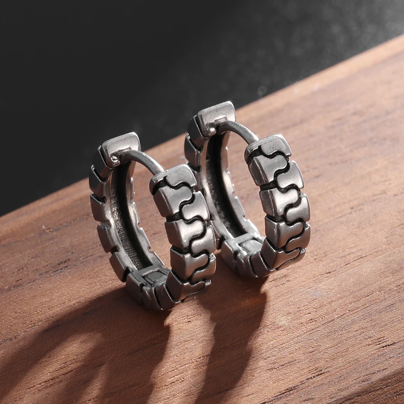 

Creative Stone Crack Hoop Earrings Hypoallergenic Earrings for Men and Women Hip Hop Trendy Party Jewelry Accessories